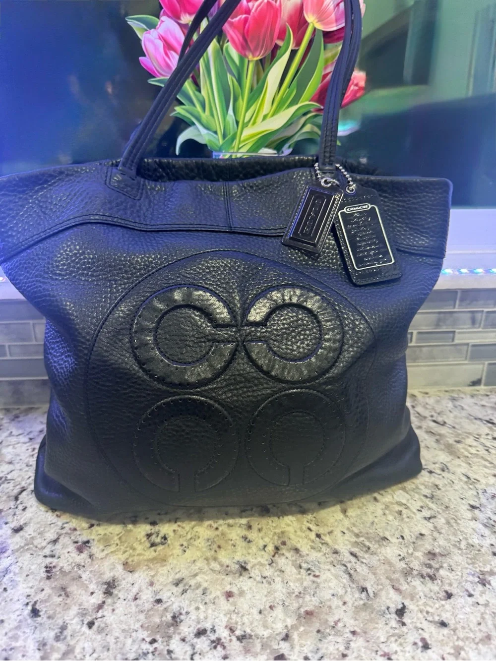 Coach spacious pebble